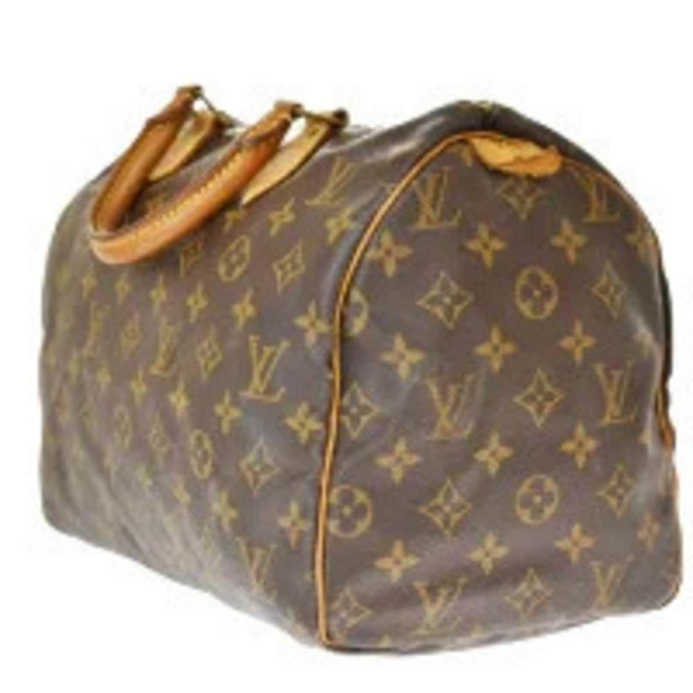 Louis Vuitton Monogram Boston Handbag Speedy Leather Brown